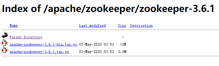 zookeeper手动下载页面